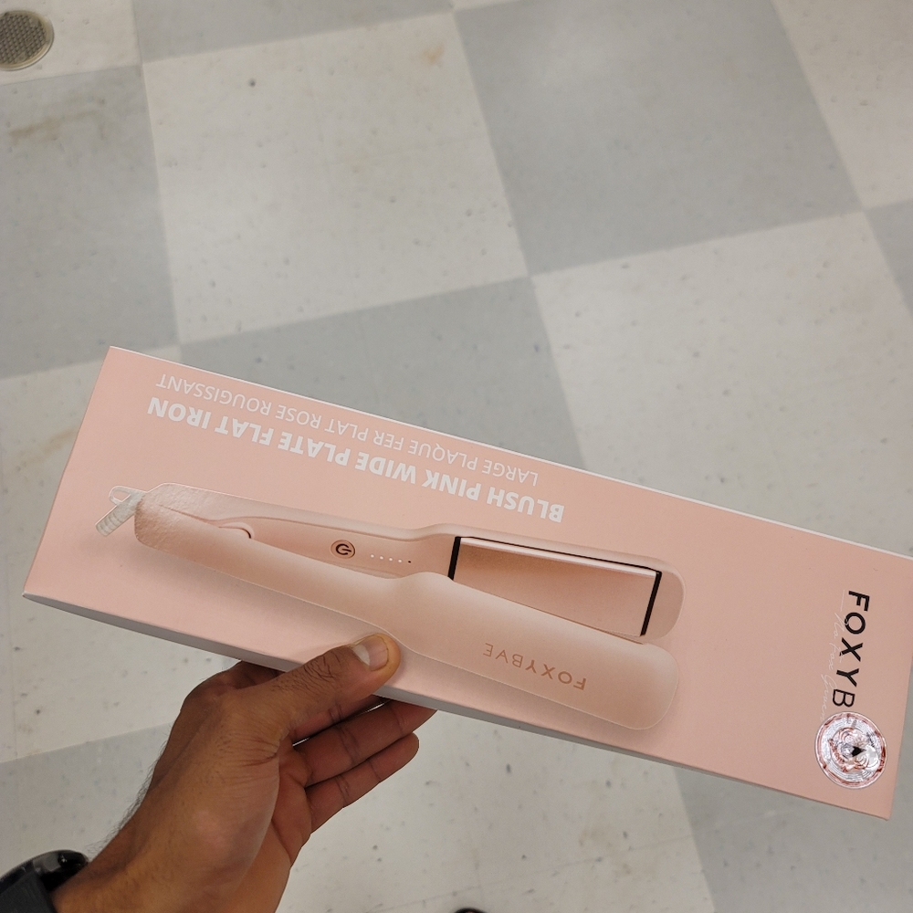 Flat iron blush pink wide